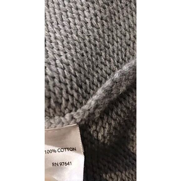 J. JILL Sweater Size Medium Gray Loose Tunic Chunky High neck Minimalist Capsule - Picture 6 of 7